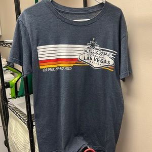 Vintage Welcome to Las Vegas Nevada Blue/Gray T-shirt Unisex Large